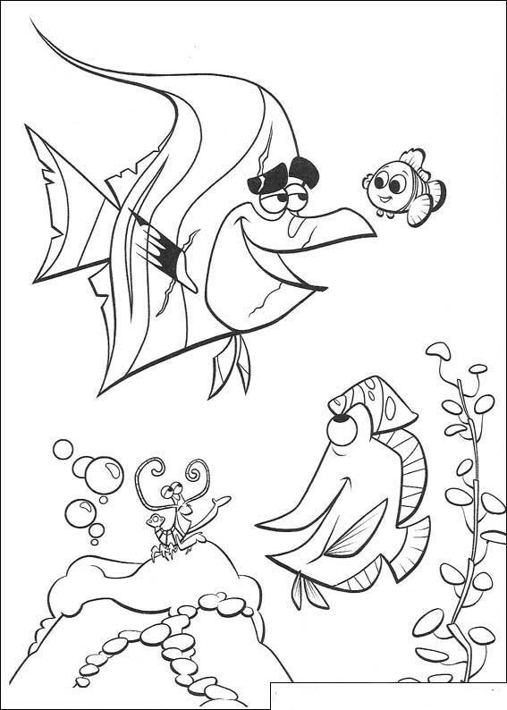 Plansa de colorat cu Nemo 5 45